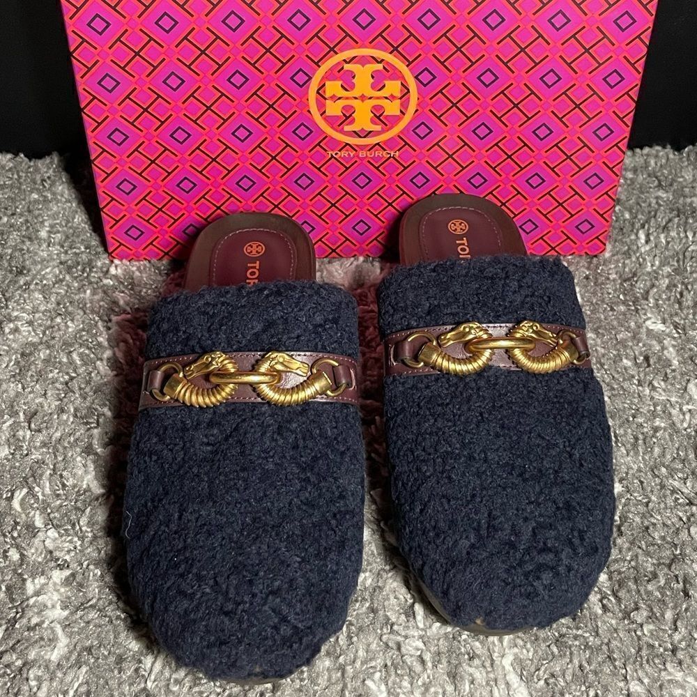 NIB Tory Burch Jessa Shearling Clog NWT - image 4